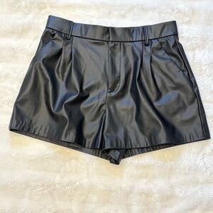 Zara Black High Waist Women Shorts